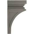 thumbnail image 3 of Ekena Millwork 6"W x 6 3/4"D x 12"H Large Nevio Wood Vintage Decor Corbel, Reclaimed Grey, 3 of 5