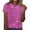 Hot Pink, variant on Busydd Womens Tops Casual Short Sleeve T-Shirts Summer Tops Fashion Round Neck Sequin Tops for Women Comfort Versatile Going Out Tops Blouses