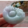 thumbnail image 5 of Certified Green Pale Lavender Burma 100% Natural A Jade jadeite Pendant Dragon Bead Necklace 662843 TN, 5 of 10
