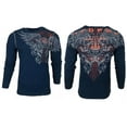 thumbnail image 3 of Xtreme Couture by AFFLICTION Men's T-Shirt RIVETER THERMAL Biker Wings MMA, 3 of 12