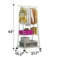 Home Depot Triangular Rolling Clothes Rack, 2Tier Portable Coat Hanger with Wheels, Durable