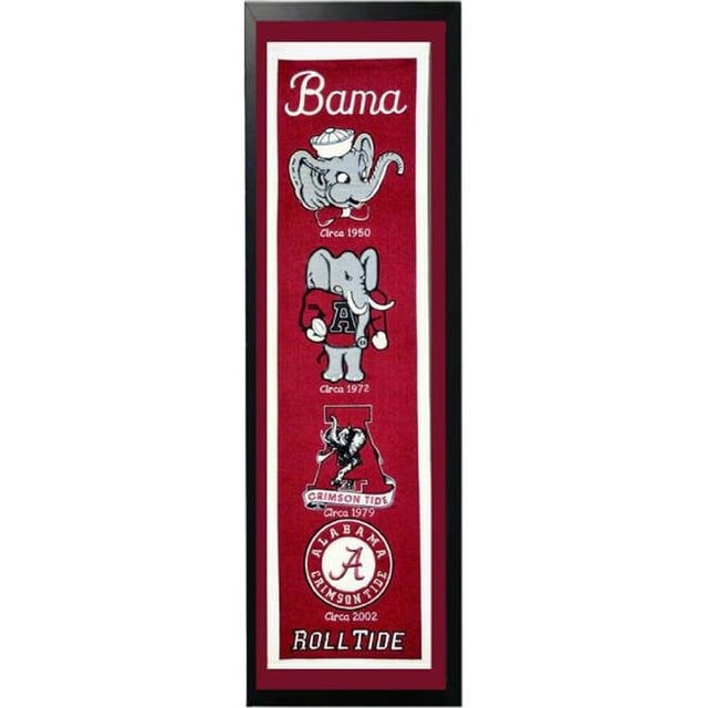 Encore Select 109-50 Alabama Logo History Felt Banner - 14 x 37 in.