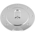 thumbnail image 2 of Chrome Fuel Tank Cap Fits for 07-03 Ford F150, 99-10 Ford F-250 F-350 F-450 F-550 Super Duty, 97-17 Ford Expedition, 00-05 Ford Excursion - Triple Gas Door Cover, 2 of 4