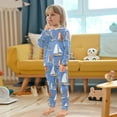 thumbnail image 5 of joogoo Sailboats Blue 2 Piece Long Sleeve Tee and Pants Cotton Pajama Set 4T, 5 of 7