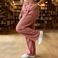 thumbnail image 7 of Sevevn Women's Baggy Pleated Corduroy Trousers High Waist Single Button Wide Leg Pants with Pockets Cozy Thick Fabric All Match Everyday Outfits, 7 of 7