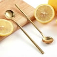 thumbnail image 6 of 4 Pcs 6.7 Inches Coffee Spoons, Stirring Spoons, Tea Spoons Long Handle, Gold Teaspoons, Gold Spoons, Ice Tea Spoons, Long Spoons for Stirring, Gold Espresso Spoons Stainless Steel, 6 of 6