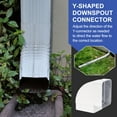 thumbnail image 4 of Gutter Downspout Elbows 90° Downspout Diverter 3x4 Inch A Shape Roofing Gutter Downspout Elbows Rain Gutter Extension Accessory Right Angle, White, 4 of 5
