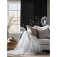 thumbnail image 4 of Sheer Curtains 72 Inches Long, White Dandelion Semi Sheer Curtains Light Filtering Window Treatment, Spring Flowers Botanical Vintage Black Privacy Voile Drapes for Living Room Bedroom 52x72 Inch, 4 of 7