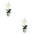 thumbnail image 1 of Planta artificial Billuyoard Aspecto realista en maceta Blanco 2Conjunto, 1 of 6