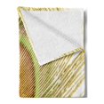thumbnail image 2 of Peacock Soft Flannel Fleece Blanket, Woman Looking Through Peacock Feather Eye Creative Abstract Illustration, Cozy Plush for Indoor and Outdoor Use, 70" x 90", Green Brown Turquoise, by Ambesonne, 2 of 5