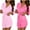 Pink3, variant on Maean 2 Pack Womens Satin Robe Sleepwear Lightweight Party Wedding Lounge Short Silky Bathrobes