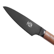 MITSUMOTO SAKARI 4.5 inch Japanese Paring Knife, Professional Black Titanium Coated Small Fruit Knife