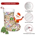thumbnail image 5 of Salouo Owl Back To School Print Christmas Stockings,Large Xmas Stocking Set of 1 Holiday and Farmhouse Stocking for Christmas Holiday Party Decoration(17.7*11 Inch), 5 of 7