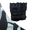 thumbnail image 2 of Guantes MMA Zulema Guantes de Entrenamiento de Boxeo de Cuero PU Cómodos para Hombres Mujeres Negro, 2 of 8