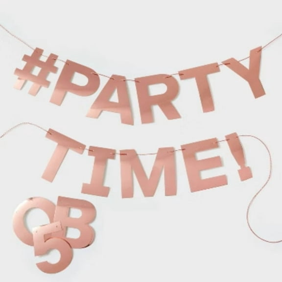 Rose Gold Metallic Create Your Own Banner