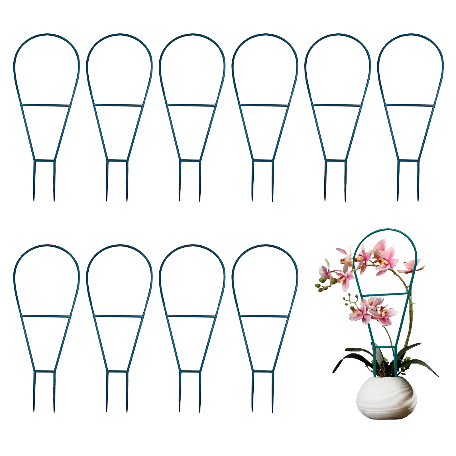 10Pcs Garden Trellis for Climbing Plants, 16" Small Trellis for Indoor