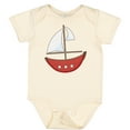 thumbnail image 3 of Inktastic Red Sailboat Boys or Girls Baby Bodysuit, 3 of 5