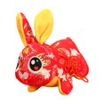 thumbnail image 4 of 2Pcs Adorable Chinese New Year Rabbit Plush Toy Bunny Doll Lunar New Year Decorative Party Favor Stuffed Animals For Kids Children Office 15cm Red 20cm Deep Red, 4 of 9