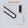 thumbnail image 3 of 20 inch Outdoor Grab Bars for 1-3 Steps- 1.25" Tube, ZUEXT U Shaped Oil Rubbed Black Safety Grab Bar for Stairs, Wall Mounted Hand Railing for Outdoor Garage Entry Interior Exterior Stairway, 3 of 7