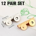 thumbnail image 2 of Triani 12Pcs Snap Buttons Metal Seamless Magnetic Buckle Clasp Multifunctional No-Sewing Metal Buckle for DIY Curtain Tote Bags Clothes(Gold), 2 of 7