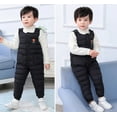 thumbnail image 5 of Child Kids Toddler Toddler Baby Boys Girls Cute Cartoon Letter Jumpsuit Cotton Wadded Thicken Suspender Snow Bib Ski Pants Overalls Trousers Outfit Clothes Baby Boys Snowsuit Just One, 5 of 5
