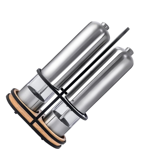 Moyic Molinillos de Metal de acero inoxidable a prueba de herrumbre accesorios para el hogar molinillo de sal herramienta de molienda de operación Cocina y Comedor Con estante Moyic HA065776-02