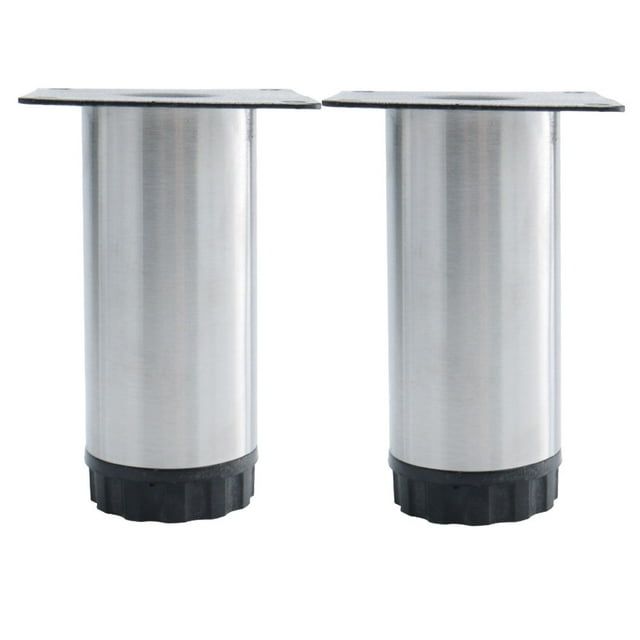 Unique Bargains 6' Furniture Legs Stainless Steel Sofa Table Adjustable Feet Replacement 2pcs