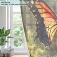 thumbnail image 4 of Yayeee Window Curtains Set of 2 for Living Room Light Filtering 63"x52", Butterfly Red Flowers, 4 of 7