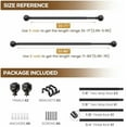 thumbnail image 5 of Curtain Rods for Windows 48 to 84 Inch, Black Heavy Duty Curtain Rod Adjustable, 7/8 Inch Single Decorative Drapery Rod 32 to 86 Inch(2.6-7.1Ft), Netted Texture End, 5 of 5