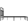 thumbnail image 5 of vidaXL Metal Bed Frame with Headboard Black 150x200 cm King Size, 5 of 5