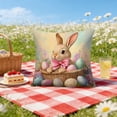 thumbnail image 6 of Vggrvlo Easter Pillow Covers 18x18 Inches Bunny Eggs Farmhouse Decorations Spring Holiday Decor Easter Decor for Easter Bedroom Holiday Decor, 6 of 7