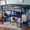 Black, variant on Full Size Metal Loft Bed with L Shaped Desk, Heavy Duty Loft Bed Frame with Computer Mainframe Tray, Led Light Strip & Charge Station, Industrial Style Loft Bed with Hanging Area, White