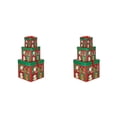 thumbnail image 3 of Yuarrent Cajas de regalo de Navidad para niños, 3 uds., cajas de papel para vacaciones al aire libre, organizadores de dulces decorativos, Type2 NO2, 3 of 6