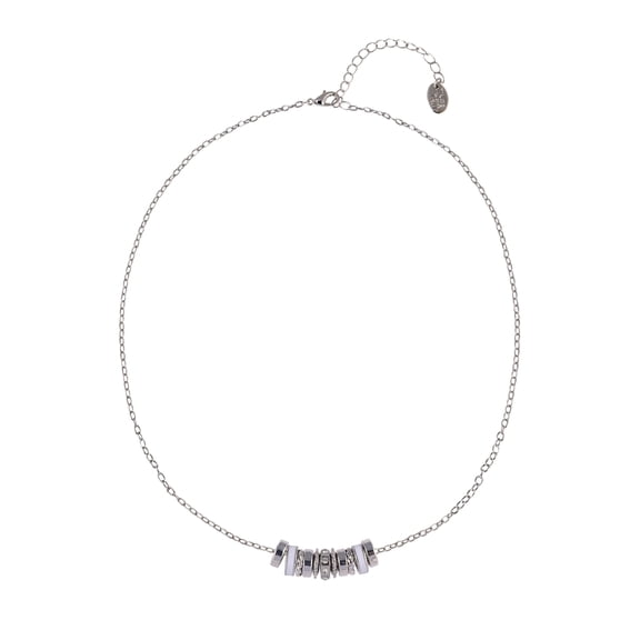 Time and Tru Silvertone Chain with Crystal Birthstone "April" Necklace