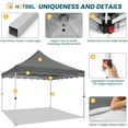 thumbnail image 4 of SANOPY 10 x 10 ft Pop-up Canopy Tent, Outdoor Straight Legs Instant Canopy - Gray, 4 of 7