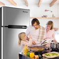 thumbnail image 4 of Costway Refrigerator Small Freezer Cooler Fridge Compact 3.2 cu ft., 4 of 10