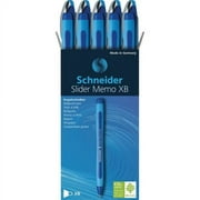 Schneider Slider Memo XB Ballpoint Pen Extra Broad Pen Point - 1.4 mm Pen Point Size - Blue - Blue Barrel - Stainless Steel Tip - 10 / Pack