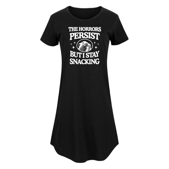 Instant Message - Horrors Persist Stay Snacking - Women's Any Way Dress