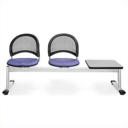 OFM Moon Beam Seating with 2 Seats and Table in Lavender and Gray