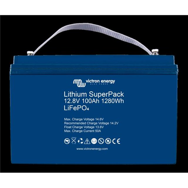 Victron Energy VIC-BAT512110710 12.8V 100Ah Lithium SuperPack Battery