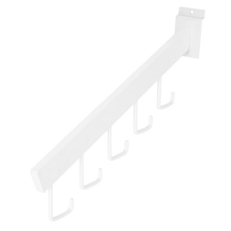 Dimensional Waterfall - White 5-J-Hook Dimensional Waterfall for Slatwall - Pack of 10