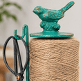 Cast Sissors Cast Iron Bird Twine Holder Set-Twine String & Rope Rack & Scissor ...
