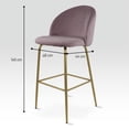 thumbnail image 4 of Sillas Altas Mirel Zurich Para Barra de Cocina Banco Desayunador Tapizado con Asiento Suave 2 Piezas Rosa, 4 of 6