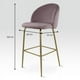 thumbnail image 4 of Silla Alta Zurich Mirel Para Barra de Cocina Banco Desayunador Tapizado con Asiento Suave Rosa Claro, 4 of 6