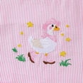 thumbnail image 6 of Xyant Baby Girl Birthday Outfit Embroidery Ruffle Tank Top Bubble Shorts Infant Toddler Gingham Outfits Summer Clothes (Pink,2-3 Years), 6 of 7