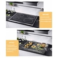 thumbnail image 2 of Large Induction Cooktop Protector Mat You Are My Sunshine Stove Top Covers for Electric Stove, Yellow Sunflowers Cute Bees Heart Dark Gray Decorative Stove Burner Cover Mats, Glass Top Stove Cover, 2 of 7