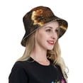 thumbnail image 5 of Kll Hip-Hop Guinea Pig. Bucket Hat for Women Men Packable Travel Beach Sun Hat Outdoor Rave Accessories Reflective Fisherman Cap, 5 of 6