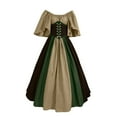 thumbnail image 3 of Robe Chemise Irlandaise à Manches Trompette pour Femmes avec Corset Robe Gothique Traditionnelle pour Halloween Manches Longues, 3 of 5