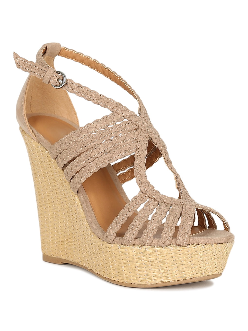 emory braided open toe wedge