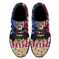 thumbnail image 2 of German Shepherd Dog American flag Shoes Sneakers Black Size 12, 2 of 7